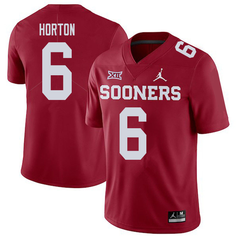 Oklahoma Sooners #6 Cade Horton College Football Jerseys Sale-Crimson